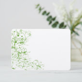 Black and Apple Green Love Bird Wirbel UAWG RSVP Karte (Stehend Vorderseite)