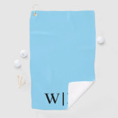 Black and Baby Blue Personalisiert Golf Handtuch (Insitu)