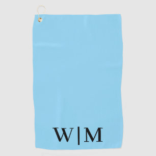 Black and Baby Blue Personalisiert Golf Handtuch