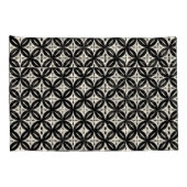 Black and Beige Pillowcase Kissenbezug (Rückseite-Rechts)