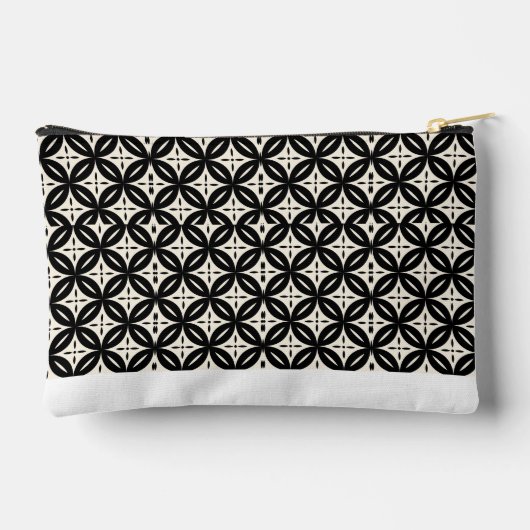 Black and Beige Small Zubehörtasche (Rückseite)