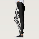 Black And Black & White Stripes Pattern Leggings (Links)