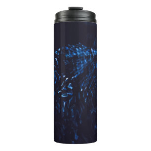 Black and blue abstract painting thermosbecher