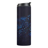Black and blue abstract painting thermosbecher (Nach links gedreht)