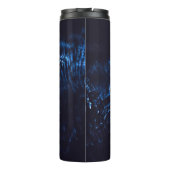 Black and blue abstract painting thermosbecher (Rückseite)