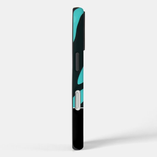 Black and Blue Abstract Personalized Name Case-Mate iPhone Hülle (Rückseite / Rechts)