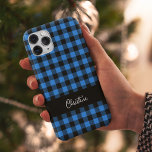 Black and Blue Buffalo Kariert Personalisiert Case-Mate iPhone 14 Hülle<br><div class="desc">Black and Blue Buffalo Kariert Personalisiert Case-Mate iPhone 14 Fall</div>