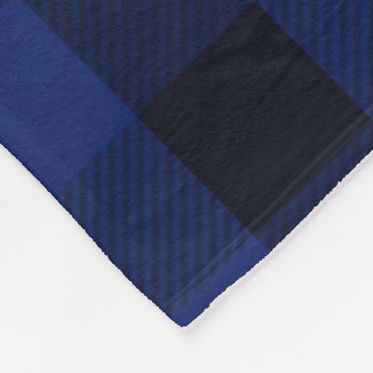 Black and Blue Buffalo Karo Bear Monogram Fleecedecke (Ecke)