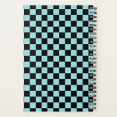 Black and Blue Checkered Pattern Notebook Planner Planer (Rückseite)