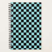 Black and Blue Checkered Pattern Notebook Planner Planer (Vorderseite)