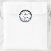 Black and Blue Floral Danke Stickers (Tasche)