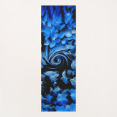 Black and Blue Fluid Abstract  Yogamatte (Vorderseite)