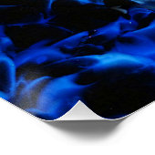 Black And Blue Glass Abstract  Poster (Ecke)