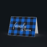 Black and Blue Kariert Son-in-law-Geburtstagkarte Karte<br><div class="desc">Geburtstag für Schwiegersohn auf blauem und schwarzem Büffel kariertes Muster. Das Kartendesign kann für alle Familienmitglieder bearbeitet werden.</div>