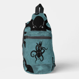 Black and Blue Kraken aus den Tiefen Crossbody Bag