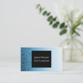 Black and Blue Mandala Business Cards Visitenkarte (Stehend Vorderseite)
