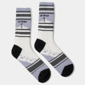 Black and blue & orange - Name Number Socks Socken (Rechts)