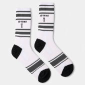 Black and blue & orange - Name Number Socks Socken (Rechts)