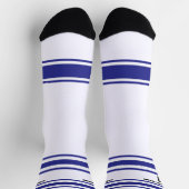 Black and blue & orange - Name Number Socks Socken (Oben)