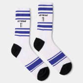 Black and blue & orange - Name Number Socks Socken (Rechts)