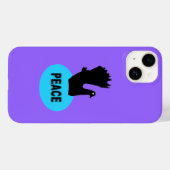 Black and Blue Peace Dove Case-Mate iPhone Hülle (Rückseite (Horizontal))
