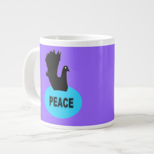 Black and Blue Peace Dove Tasse