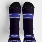 Black and Blue Sport Jersey - Name Number Socks Socken (Oben)