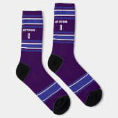 Black and Blue Sport Jersey - Name Number Socks Socken (Rechts)
