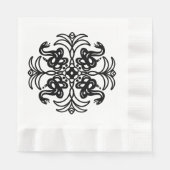 Black and Blue Tribal Snake Serviette (Vorderseite)