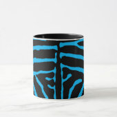 Black and Blue Zebra Print Tasse (Zentrum)