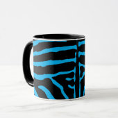 Black and Blue Zebra Print Tasse (Vorderseite Links)