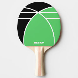 Black and Bright Green Personalized Tischtennis Schläger