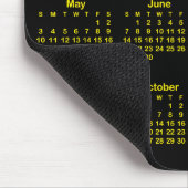Black and Bright Yellow 2026 Calendar Mousepad (Ecke)
