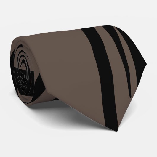Black and Brown Business Neck Tie Krawatte (Gerollt)