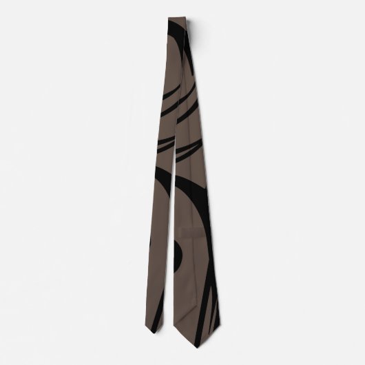 Black and Brown Business Neck Tie Krawatte (Rückseite)