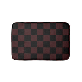 Black and Brown Checkered Bath Mat Badematte