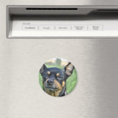Black and Brown Chihuahua Magnet (In Situ (Geschirrspüler))