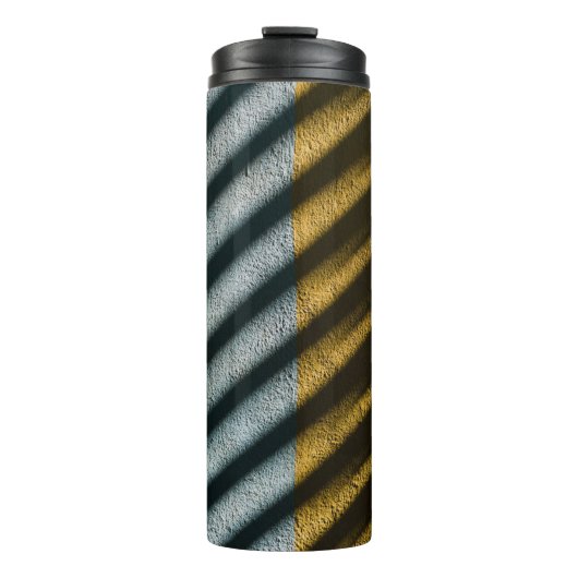 Black and brown striped textile thermosbecher (Vorderseite)