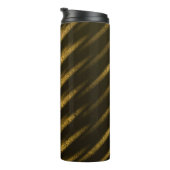 Black and brown striped textile thermosbecher (Nach rechts gedreht)