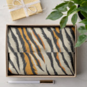 Black and Brown Tiger Stripes Pattern  Seidenpapier (Geschenk)