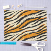 Black and Brown Tiger Stripes Pattern  Seidenpapier (Handwerk)