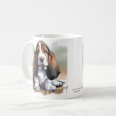 Black and Browns ''Basset Pup Personalize Kaffeetasse (Vorderseite Links)