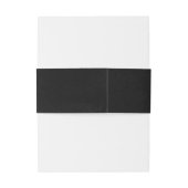 Black and Burgundy Red Florals Wedding Einladungsbanderole (Rückseitenbeispiel)