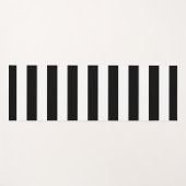 Black and Classic White Horizontal Striped Yogamatte (Vorderseite (Horizontal))