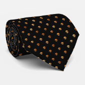 Black and Copper Halloween Neck Tie Krawatte (Gerollt)
