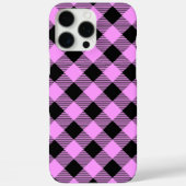 Black and Coral Checked Case-Mate iPhone Hülle (Rückseite)