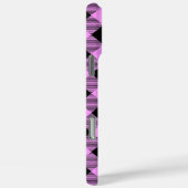 Black and Coral Checked Case-Mate iPhone Hülle (Rückseite / Rechts)