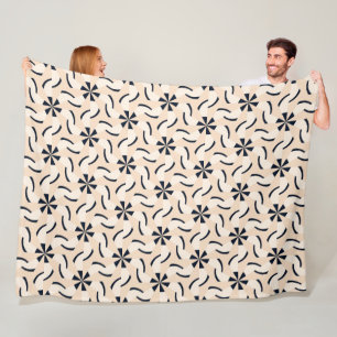 Black and Cream Celestie Dance Blanket Fleecedecke