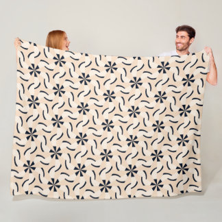 Black and Cream Celestie Dance Blanket Fleecedecke