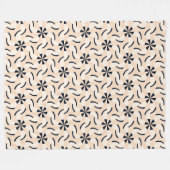 Black and Cream Celestie Dance Blanket Fleecedecke (Vorderseite (Horizontal))